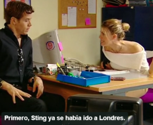 Lola le dice a Sam que Sting ya se había ido